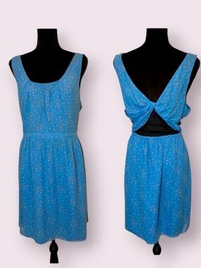 Madewell Rosie Silk Floral Twist Back Midi Dress Size 12